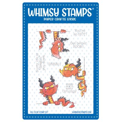 Whimsy Stamps Stempel - Grumpy Dragons